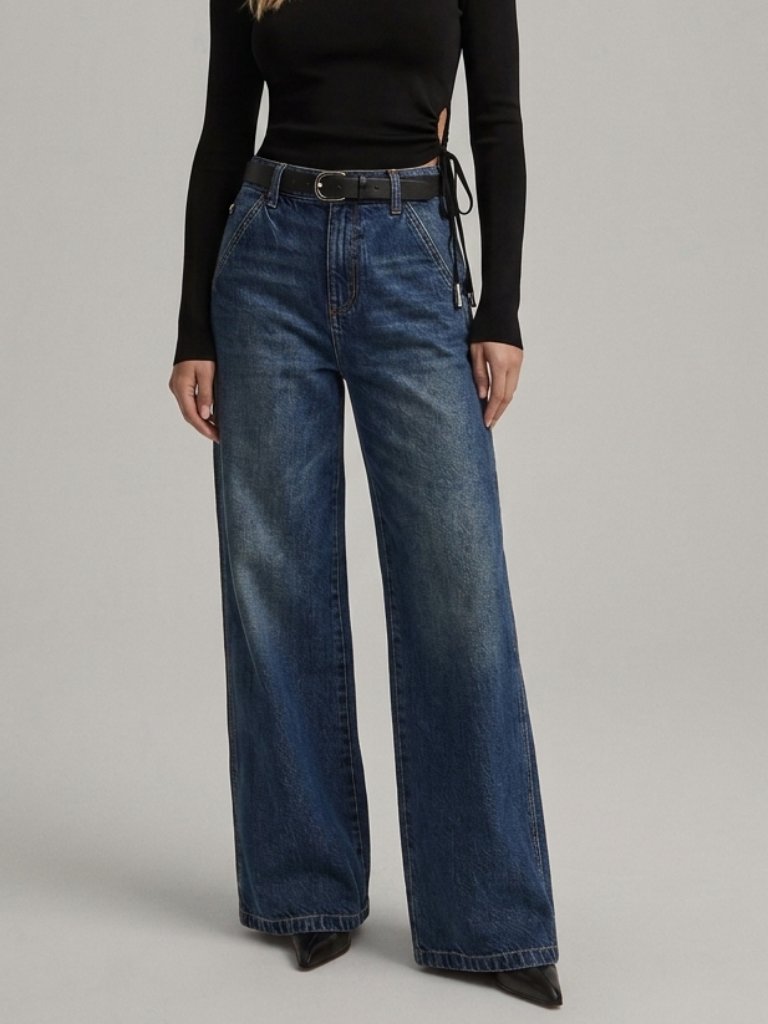 Favorite Daughter Classic Wide Leg The Justine Jeans In Easton Size 26 Nwt